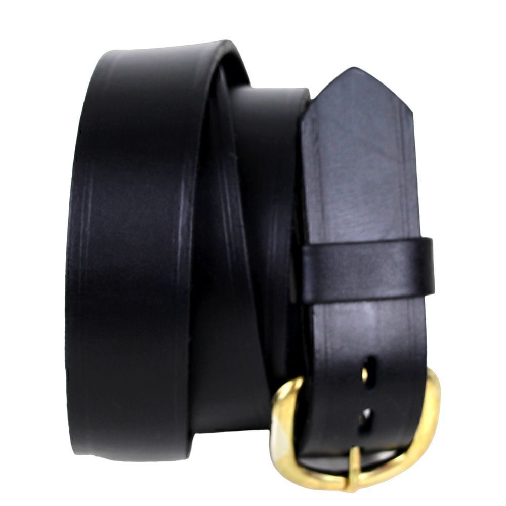 Twin Mill BLACK GENUINE LEATHER 1.25"Wd CASUAL DRESS MEN'S BELT Sz 48 (75D